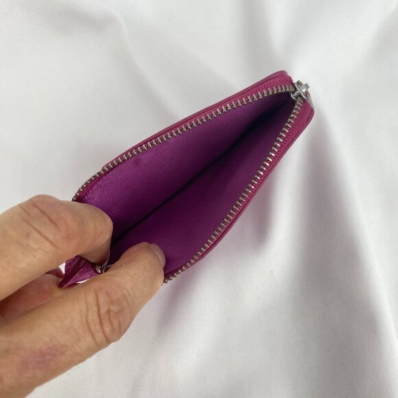 Danier Leather Fuchsia Slim Card Wallet - Picture 4 of 8